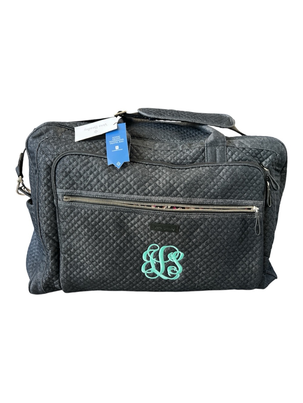 Vera Bradley Iconic Grand Weekender (Teal Monogram)